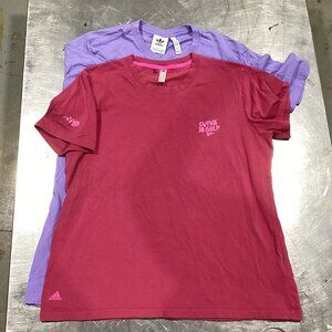Adidas Women's Graphic Tee Bundle - Viva La Golf & Trefoil Logo